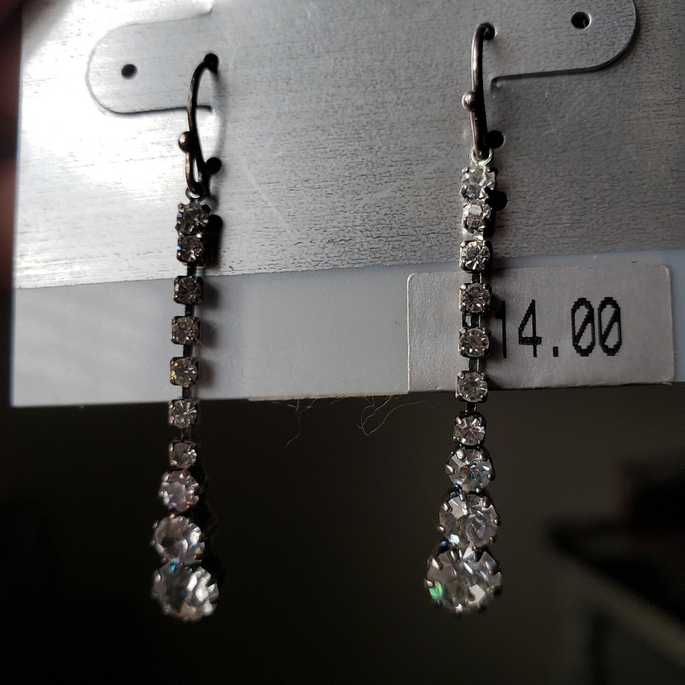 ☄Metaphor Rhinestone Dangling Earrings - Picture 2 of 3
